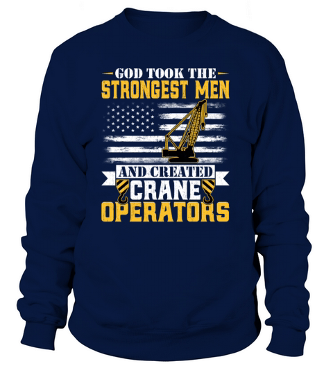 American Flag Crane Operator Patriotic Forklift Women's Sweatshirt
