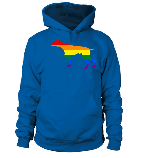 Gay Pride Mom Dog Pointer Rainbow Flag Men's Hoodie