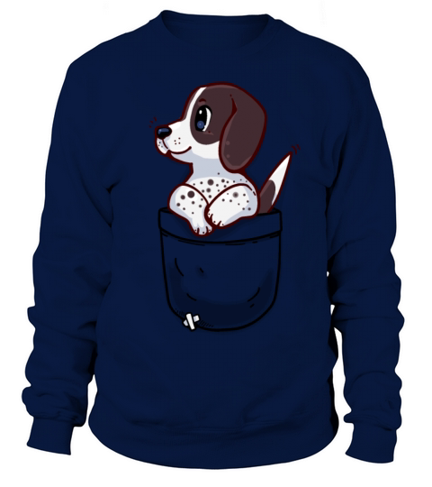 Pocket Cute Pointer Puppy Dog Women's Sweatshirt