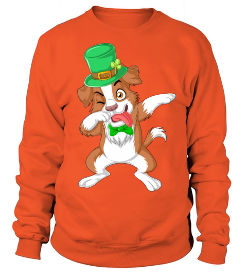 dabbing border collie st patricks day Women's Sweatshirt