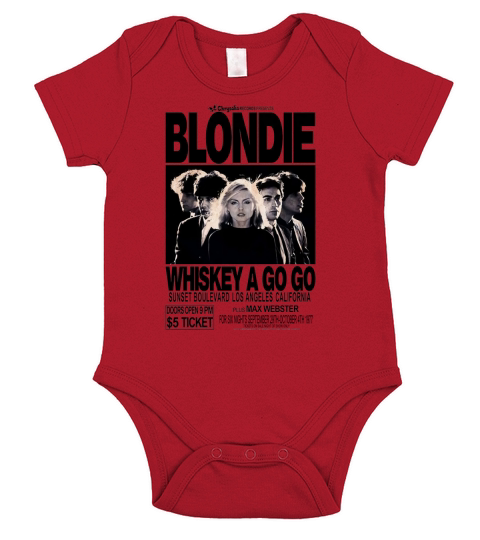 Blondie Rock Band Debbie Harry Concert Whiskey A GO GO Rock POP Short Sleeve Baby One-Piece