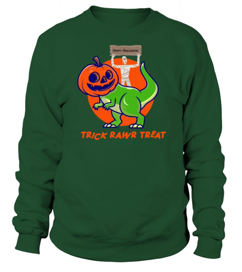 halloween dinosaur t rex mummy pumpkin Women's Sweatshirt