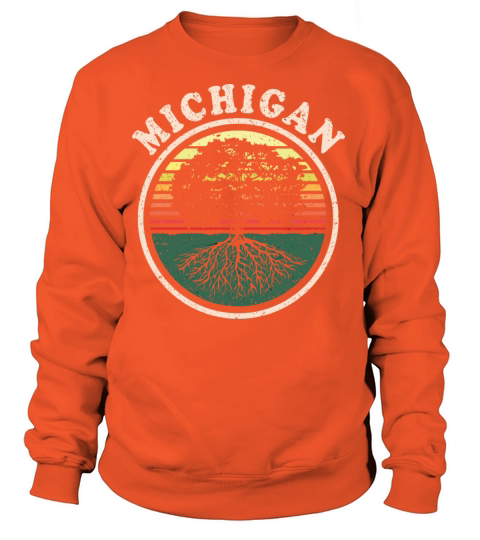 Michigan Vintage Sunset Roots Outdoors Souvenir Women's Sweatshirt