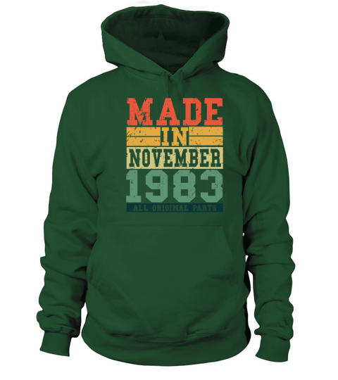 1983 Birthday November Vintage Saying Men's Hoodie