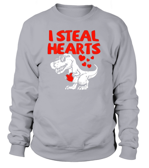 Kids I Steal Hearts Trex Dino Valentines Day Gifts Women's Sweatshirt