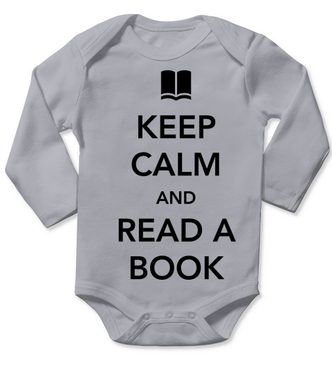 Keep Calm and Read a Book Long Sleeve Baby One-Piece