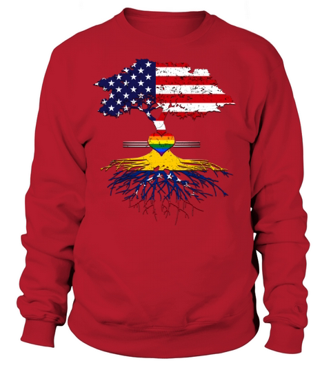 American Grown Venezuela Roots Gay Heart LGBT Pride 2020 Women's Sweatshirt