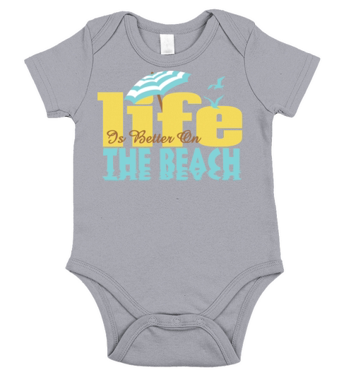 Lifes Better On The Beach Short Sleeve Baby One-Piece