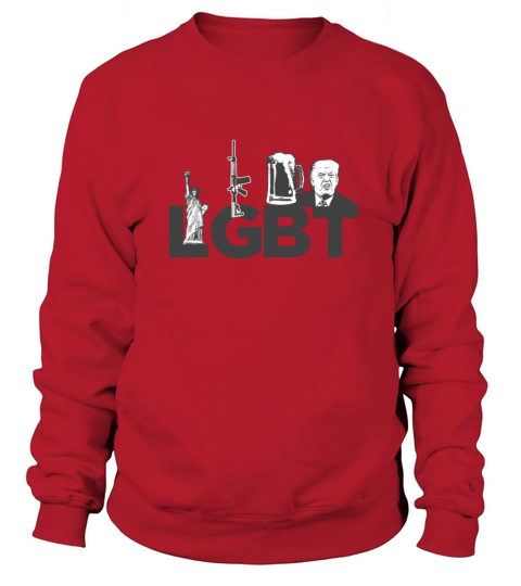 lgbt trump rifle beer Women's Sweatshirt