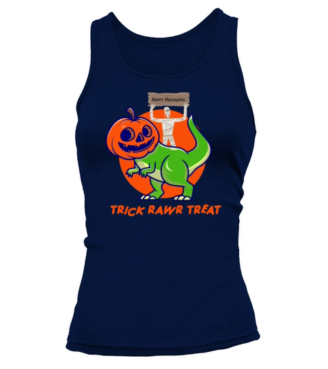 halloween dinosaur t rex mummy pumpkin Women's Tank Top