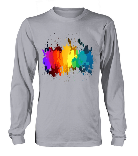 Rainbow Paint Splatter Women's Long Sleeve