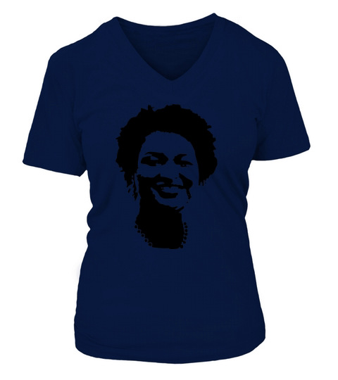 Stacey Abrams Portrait Gift V-neck T-Shirt Woman