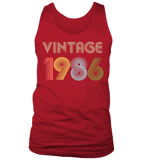 35th Birthday Vintage Shirt Born In 1986 Gift Tee Men's Tank Top