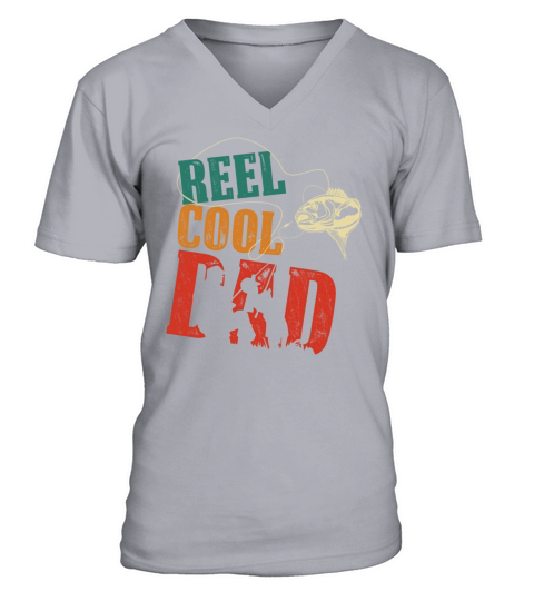 reel cool dad Men's V-Neck T-shirt