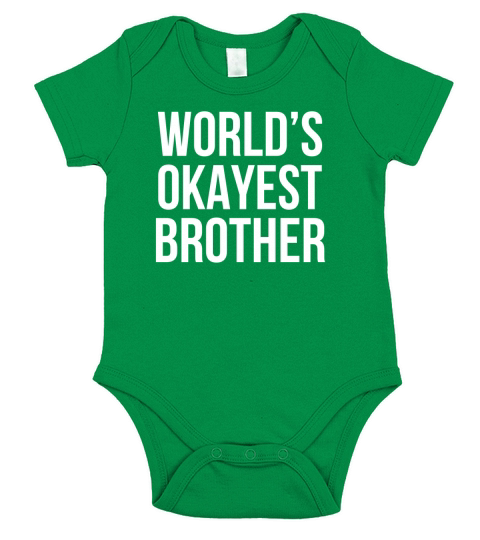 Worlds Okayest Brother Short Sleeve Baby One-Piece