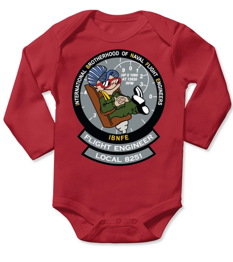 International Brotherhood Of Naval Flight Engineers Long Sleeve Baby One-Piece