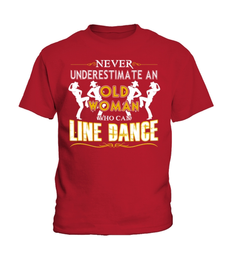Old Woman Who Can Line Dance Shirt Kids T-Shirt