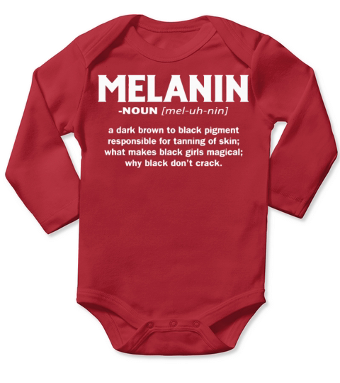 Melanin a dark brown to black pigment responsible Long Sleeve Baby One-Piece