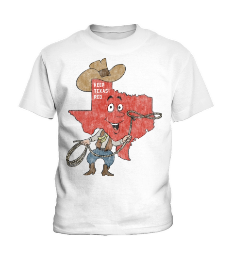 Keep Texas Red Vintage Distressed Kids T-Shirt