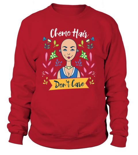 Chemo Hair Fuck Cancer Therapy Lymphoma Funny Gift Women's Sweatshirt