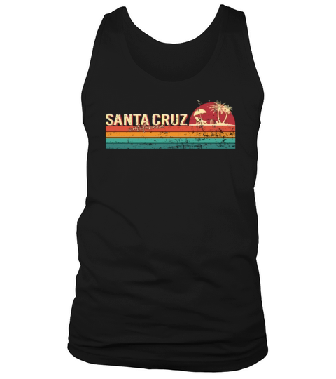 Santa Cruz California City ECG 70s 80s Vintage Men's Tank Top