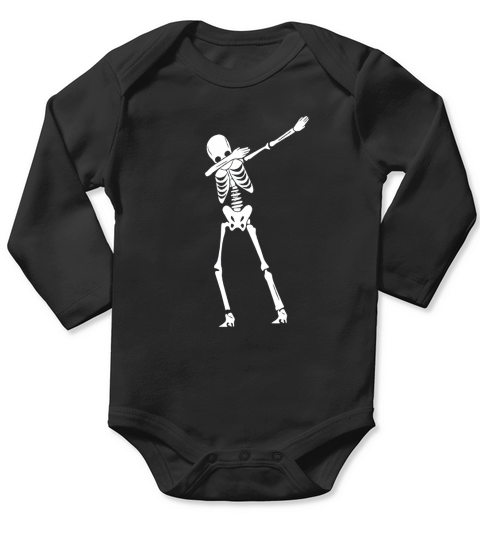 DABBING HOLLOWEEN SKELETON TSHIRT DAB HIP HOP SKULL DABBIN Long Sleeve Baby One-Piece