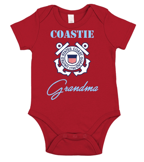 Coastie Grandma United States Coast Guard Proud Gift For Woman Short Sleeve Baby One-Piece