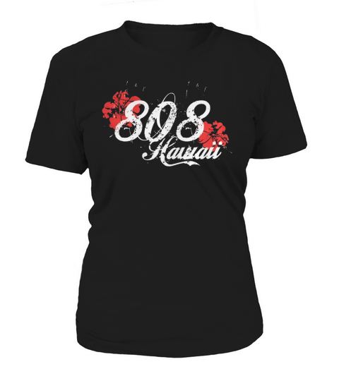 Hawaii 808 Area State Code Hibiscus T-Shirt Women's T-Shirt