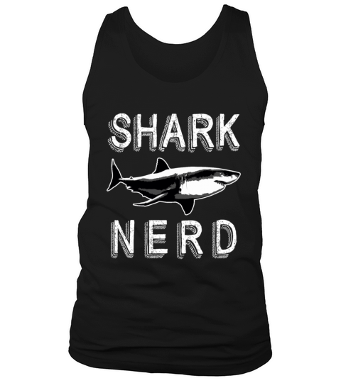 Shark Nerd Funny Water Animal Lover Humor Graphic Men's Tank Top