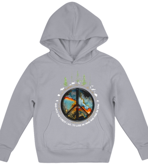 Hippie And Into The Forest I Go Kids Hoodie