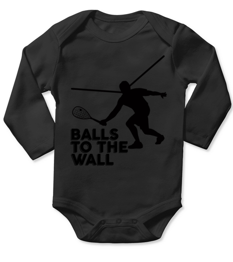 Squash Ball To The Wall Long Sleeve Baby One-Piece