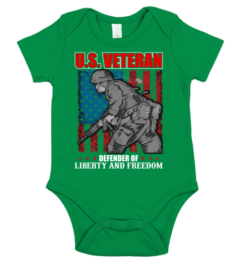 US Veteran Short Sleeve Baby One-Piece