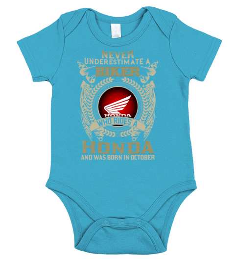 BIKER HONDA OCTOCBER Short Sleeve Baby One-Piece