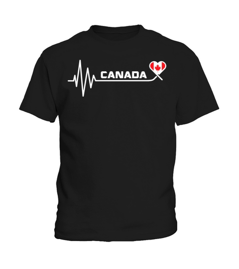 canada flag heartbeat Kids T-Shirt