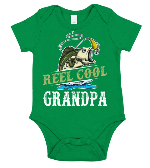 Reel Cool Grandpa Fishing Short Sleeve Baby One-Piece