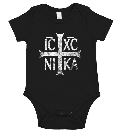 Ic Xc Nika Cross Eastern Christian Greek Gift Tee Short Sleeve Baby One-Piece