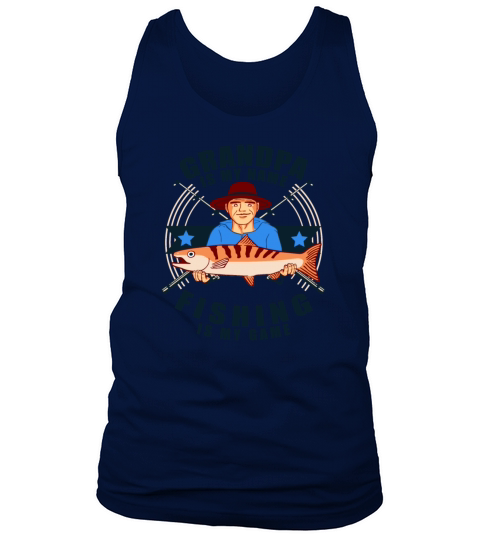 Grandpa Is My Name Fishing Is My Game Gift Idea Men's Tank Top