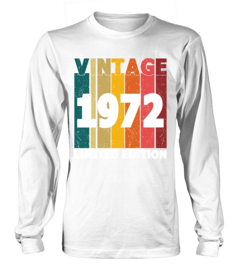 50th Birthday Vintage 1972 Limited Edition Men's Long Sleeve