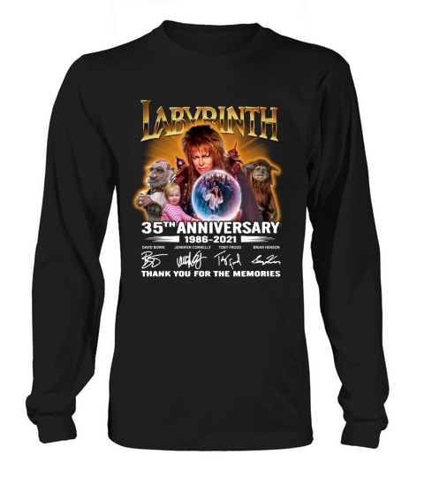 Labyrinth 35th anniversary 1986 2021 signatures thank you for the memories Long sleeved Unisex