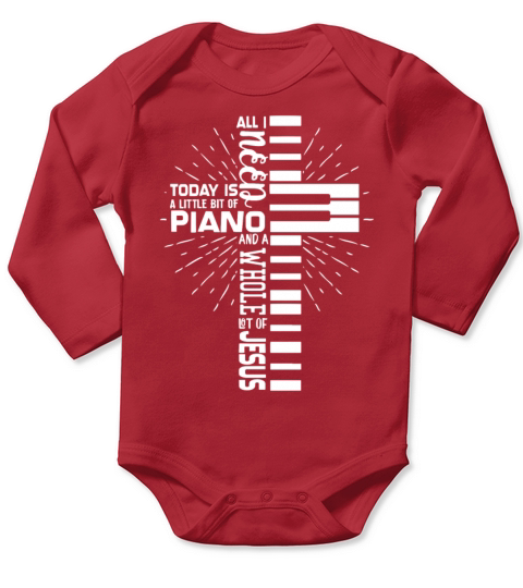 Jesus Keyboard Piano Player Gift Long Sleeve Baby One-Piece