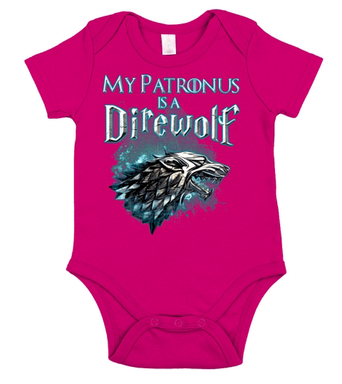 My Patronus Is A Direwolf T Shirt Short Sleeve Baby One-Piece
