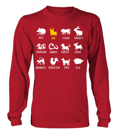 Year Of The Ox Chinese Zodiac Animals Women's Long Sleeve