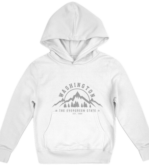 Washington The Evergreen State Nature Mountains Outdoor Gift Kids Hoodie