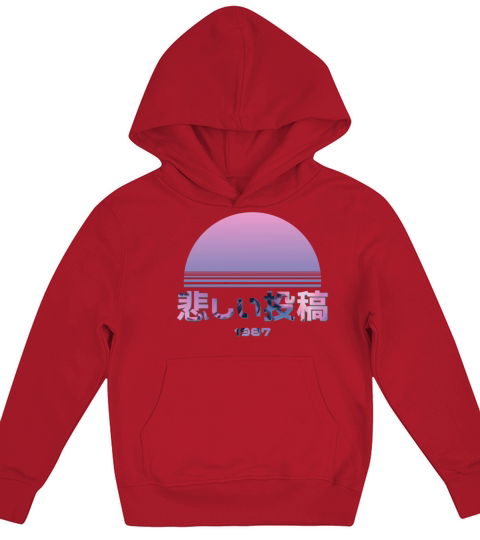 SAD POST 1987 Vaporwave tee shirts Kids Hoodie