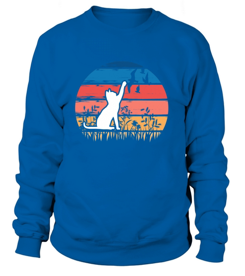 Sunset Cat Retro Women's Sweatshirt