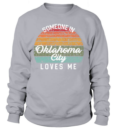 Oklahoma City Loves Me Travel Retro Rainbow Sunset Women's Sweatshirt