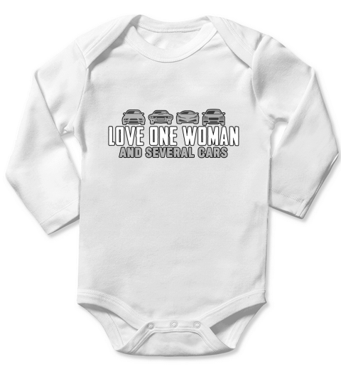 Love One Woman And Several Cars Long Sleeve Baby One-Piece