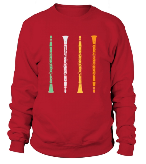 Clarinet Player Clarinetist Retro 70s 80s Gift Women's Sweatshirt