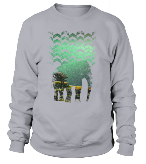 Geometric Abstract Elephant Rice Field Photoreal Women's Sweatshirt