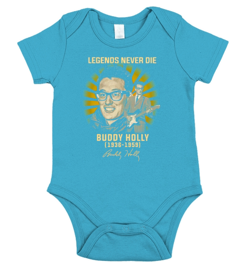 Legends never die Buddy Holly 1936 1959 signature Short Sleeve Baby One-Piece